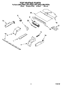 TOP VENTING PARTS, OPTIONAL PARTS Diagram and Parts List for GBD277PRB00  Whirlpool Wall Oven