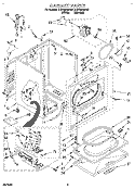 CABINET Diagram and Parts List for LGV6848AN2  Whirlpool Dryer