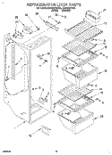 REFRIGERATOR LINER Diagram and Parts List for ED20ZKXDN01  Whirlpool Refrigerator