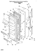 REFRIGERATOR DOOR Diagram and Parts List for 6ED20TKXDW00  Whirlpool Refrigerator