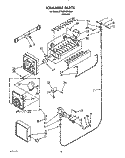 ICEMAKER Diagram and Parts List for ET22DMXXN00  Whirlpool Refrigerator