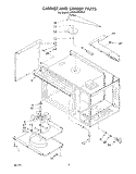 CABINET AND STIRRER Diagram and Parts List for KEMI300SBL1  KitchenAid Microwave Oven Combo