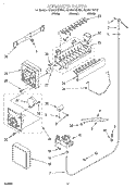 ICE MAKER Diagram and Parts List for GD22DFXFB01  Whirlpool Refrigerator
