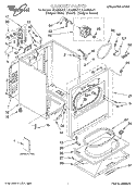 SECTION Diagram and Parts List for LEQ8858JT1  Whirlpool Dryer