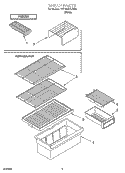 SHELF PARTS, OPTIONAL PARTS Diagram and Parts List for YRT18VKXJW00  Roper Refrigerator