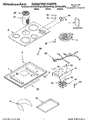 COOKTOP PARTS Diagram and Parts List for KECD865HWH05  KitchenAid Cooktop
