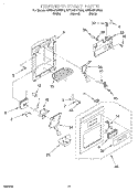 DISPENSER FRONT Diagram and Parts List for 3VED29DQFN00  Whirlpool Refrigerator
