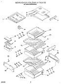 REFRIGERATOR SHELF Diagram and Parts List for KSSS42QDX02  KitchenAid Refrigerator