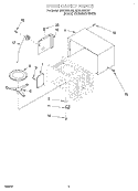 OVEN CAVITY Diagram and Parts List for MT3135SHQ0  Whirlpool Microwave