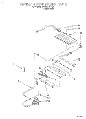 BROILER & OVEN BURNER Diagram and Parts List for SF387PEYQ8  Whirlpool Range