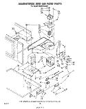 MAGNETRON AND AIRFLOW Diagram and Parts List for RM975PXLW0  Whirlpool Microwave Oven Combo