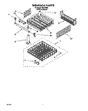 DISHRACK Diagram and Parts List for WU5750B1  Roper Dishwasher