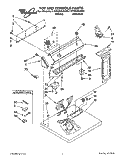 SECTION Diagram and Parts List for LGT6638AW0  Whirlpool Dryer