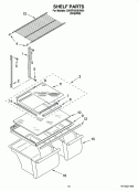 SHELF PARTS, OPTIONAL PARTS Diagram and Parts List for GARF19XXVK01  Whirlpool Refrigerator