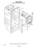 LINER Diagram and Parts List for ET18JMXSW06  Whirlpool Refrigerator
