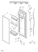 REFRIGERATOR DOOR Diagram and Parts List for KSRS22QGWH03  KitchenAid Refrigerator