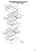 REFRIGERATOR SHELF Diagram and Parts List for ED2GTQXKQ00  Whirlpool Refrigerator
