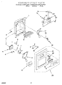 DISPENSER FRONT Diagram and Parts List for GD22DFXFB00  Whirlpool Refrigerator