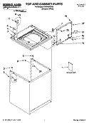 TOP AND CABINET PARTS Diagram and Parts List for SAWX650MQ2  Whirlpool Washer