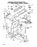 CONTROLS AND REAR PANEL Diagram and Parts List for LSV7233BQ0  Whirlpool Washer