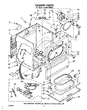 CABINET Diagram and Parts List for LG7801XMW2  Whirlpool Dryer