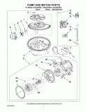 PUMP AND MOTOR PARTS Diagram and Parts List for KUDC03IVBL1  KitchenAid Dishwasher