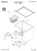 SECTION Diagram and Parts List for TCF0510EW00  Whirlpool Freezer