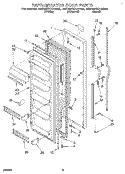 REFRIGERATOR DOOR Diagram and Parts List for 8ED20ZKXAN02  Whirlpool Refrigerator