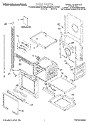 OVEN, LITERATURE Diagram and Parts List for KEMS378GWH0  KitchenAid Microwave Oven Combo