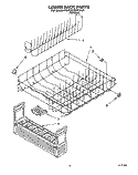 LOWER RACK Diagram and Parts List for KUDA23HYAL0  KitchenAid Dishwasher