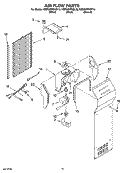 AIR FLOW PARTS Diagram and Parts List for KSRG25FKBT16  KitchenAid Refrigerator