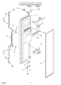 FREEZER DOOR Diagram and Parts List for 6ED25DQXDW01  Whirlpool Refrigerator