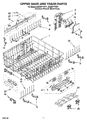 UPPER RACK AND TRACK PARTS Diagram and Parts List for KUDS01FKSS1  KitchenAid Dishwasher