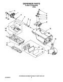 TUB AND FRAME PARTS Diagram and Parts List for DU1345XTVB2  Whirlpool Dishwasher