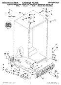 CABINET PARTS Diagram and Parts List for KSRS25ILBT02  KitchenAid Refrigerator