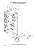 REFRIGERATOR LINER PARTS Diagram and Parts List for ED5VHEXVB08  Whirlpool Refrigerator