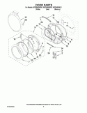 DOOR PARTS Diagram and Parts List for WGD9450WW0  Whirlpool Dryer
