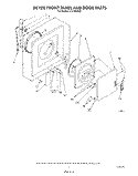 DRYER FRONT PANEL AND DOOR Diagram and Parts List for LT5100XSW1  Whirlpool Washer Dryer Combo