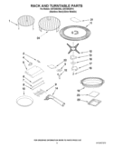 RACK AND TURNTABLE PARTS Diagram and Parts List for GH7208XRY4  Whirlpool Microwave