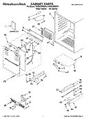 CABINET PARTS Diagram and Parts List for KURS24RSBS01  KitchenAid Refrigerator