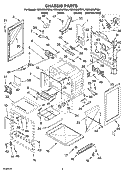 CHASSIS PARTS Diagram and Parts List for KERA205PBL4  KitchenAid Range