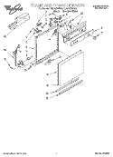 FRAME AND CONSOLE Diagram and Parts List for DU915QWDB6  Whirlpool Dishwasher
