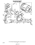 BULKHEAD Diagram and Parts List for LG5701XMW2  Whirlpool Dryer