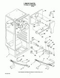 LINER PARTS Diagram and Parts List for W4TXNGFWQ01  Whirlpool Refrigerator