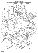 SHELF, LIT/OPTIONAL Diagram and Parts List for ET18DKXAW10  Whirlpool Refrigerator