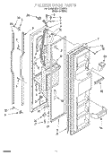 FREEZER DOOR Diagram and Parts List for 3XART720F02  Whirlpool Refrigerator