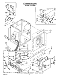 CABINET Diagram and Parts List for LG5791XSW1  Whirlpool Dryer