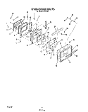 OVEN DOOR , LIT/OPTIONAL Diagram and Parts List for B9908B3  Roper Wall Oven