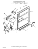 INNER DOOR PARTS Diagram and Parts List for KUDS30SXSS4  KitchenAid Dishwasher