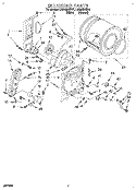 BULKHEAD Diagram and Parts List for LGR4624BN1  Whirlpool Dryer
